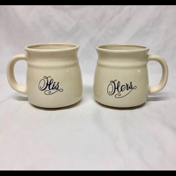 Unbranded Other - Pair of His and Hers Ceramic Mugs with Handles